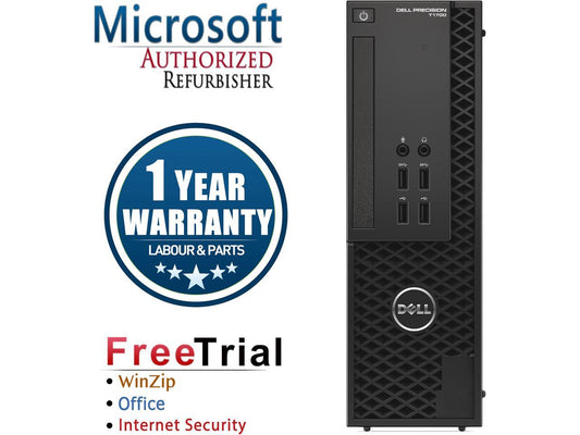 Refurbished DELL Precision T1700 SFF Intel Xeon E3-1245V3 3.4G / 8G DDR3 / 1TB / DVD / Windows 7 Professional 64 Bit / 1 Year Warranty