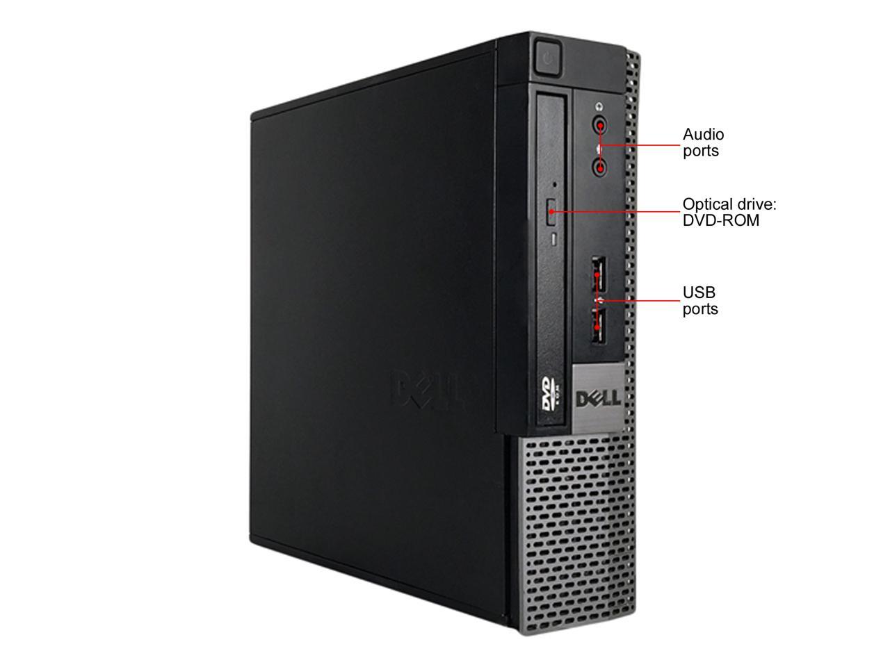 Refurbished Dell Optiplex 9010 USFF Intel Core i5 3470S 2.90 GHz / 16 GB DDR3 / 1 TB / DVD / Windows 10 Professional 64-Bit / 1 Year Warranty