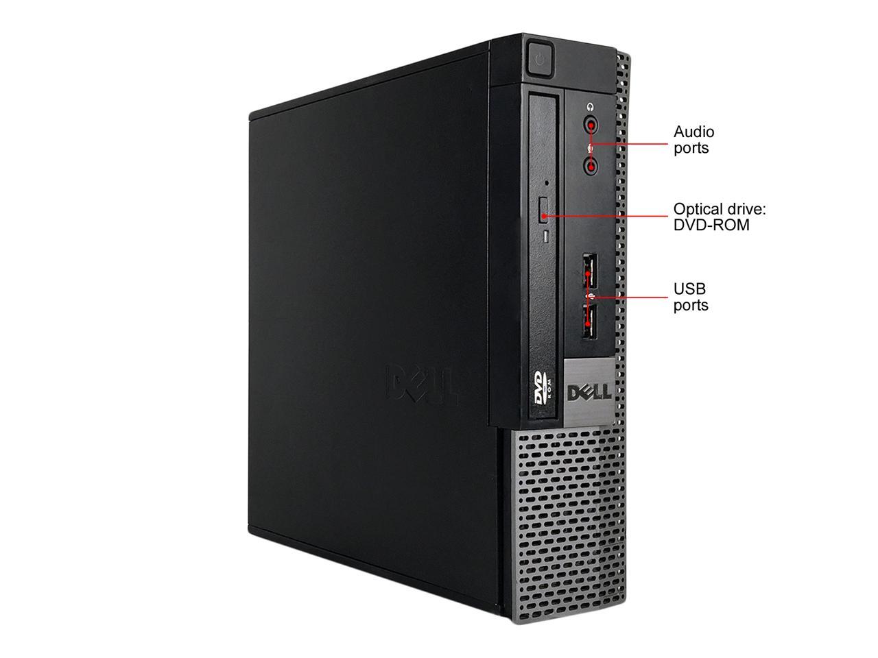 Refurbished Dell OptiPlex 9010 USFF Intel Core i3 3220 3.30 GHz / 8 GB DDR3 / 1 TB HDD / DVD / Windows 10 Pro 64-bit