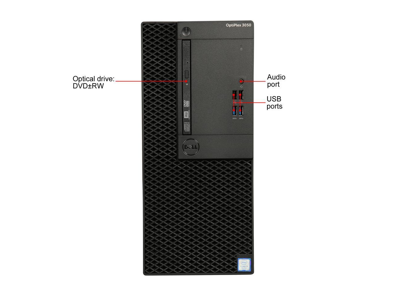 DELL Desktop Computer OptiPlex 3050 (K01HD) Intel Core i5 7th Gen 7500 (3.40 GHz) 8 GB DDR4 1 TB HDD Intel HD Graphics 630 Windows 10 Pro 64-bit