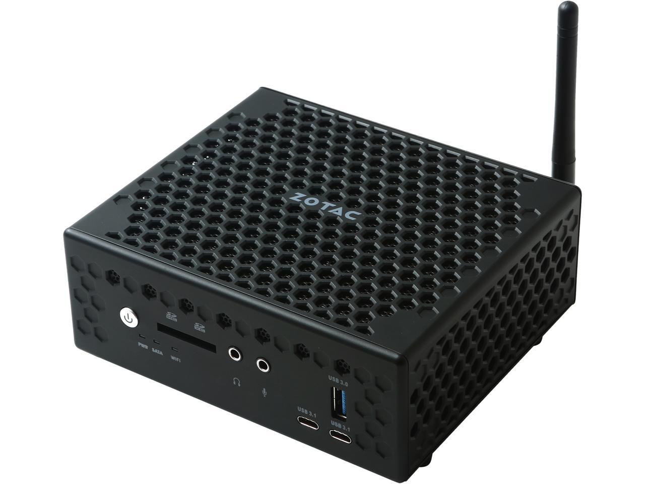 ZOTAC C Series ZBOX CI527 NANO, Palm-Sized Passive Cooled Mini PC, 7th Gen Intel Core i3-7100U, Dual-Core 2.4 GHz CPU, Intel HD Graphics 620, Support Up to 2 Displays in 4K. Barebones No Memory/Storage/OS - ZBOX-CI527NANO-U