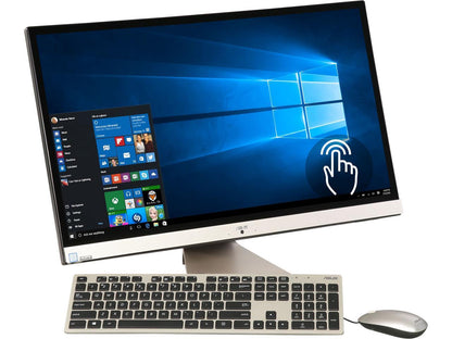 ASUS Vivo AiO 27" All-in-One Desktop Computer, Intel Core i5-8250U (up to 3.4 GHz), 27" Full HD LED-backlit Touchscreen Display with NanoEdge Bezel, 8 GB DDR4 RAM, 1 TB HDD, HD Webcam, 802.11ac Wi-Fi, Wired Keyboard and Mouse, Black