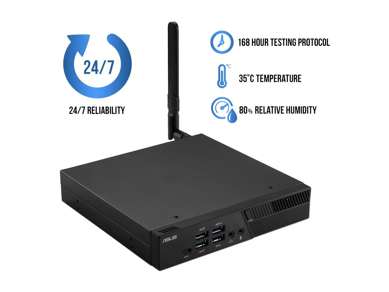 ASUS Desktop Computer PB60-B3094ZD Intel Core i3 8th Gen 8100T (3.10 GHz) 4 GB DDR4 500 GB HDD Intel UHD Graphics 630 Windows 10 Pro 64-Bit