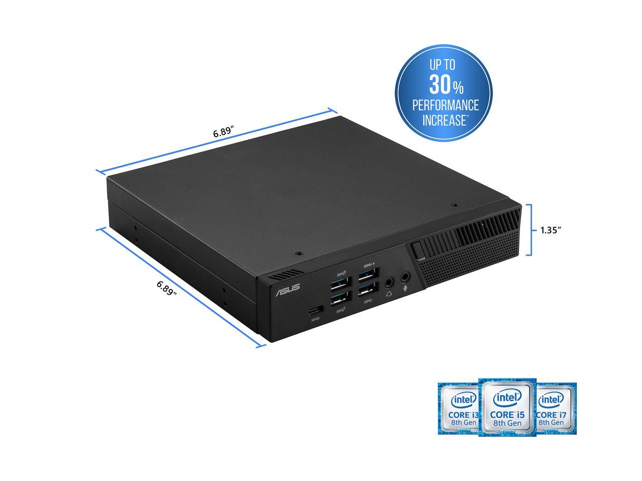 ASUS PB60 Mini PC - Intel Core i5-8400T - 8 GB DDR4 - 256 GB SSD - Intel UHD Graphics 630 - Windows 10 Pro (PB60-B5095ZD)