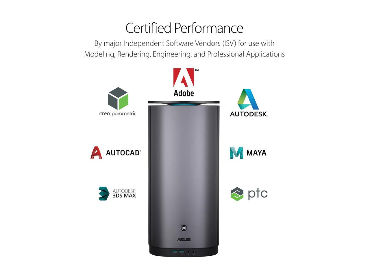 ASUS ProArt PA90 Mini PC Workstation with Intel Core i9-9900K Processors, NVIDIA Quadro P4000 Graphics, Thunderbolt 3, DisplayPort, WiFi, Gigabit LAN and Windows 10 Home Advanced (PA90-M9012ZN)