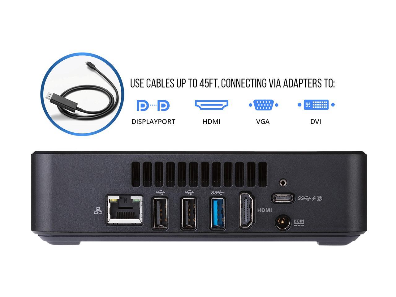 ASUS Chromebox 3 Mini PC with Intel Core i5, 4K UHD Graphics (HDMI, DisplayPort over Type C, Gigabit LAN, 802.11ac Wi-Fi, Bluetooth 4.2, USB 3.1, VESA Mount, Chrome OS) CHROMEBOX3-N5327U