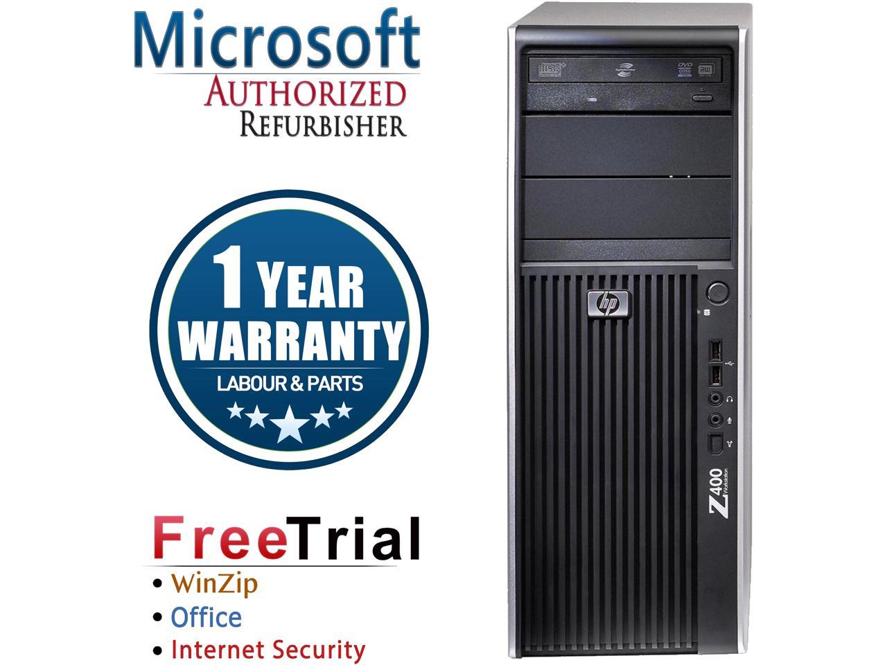 HP Desktop Computer Z400 Xeon W3550 (3.06 GHz) 4 GB DDR3 2 TB HDD ATI Radeon HD 3450 Windows 10 Pro Multi-Language, English / Spanish