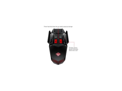 HP Desktop Computer Omen 880-040 Ryzen 7 1st Gen 1800X (3.60 GHz) 16 GB DDR4 2 TB HDD 512 GB SSD NVIDIA GeForce GTX 1080 Windows 10 Home 64-Bit