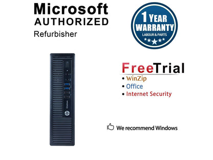 HP Desktop Computer EliteDesk 800 G1 Intel Core i5 4th Gen 4570S (2.90 GHz) 8 GB DDR3 500 GB HDD Intel HD Graphics 4600 Windows 10 Pro Multi-Language, English / Spanish