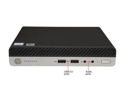HP Desktop Computer ProDesk 400 G4 (4AC52UT#ABA) Intel Core i5 8th Gen 8500T (2.10 GHz) 4 GB DDR4 500 GB HDD Intel UHD Graphics 630 Windows 10 Pro 64-bit