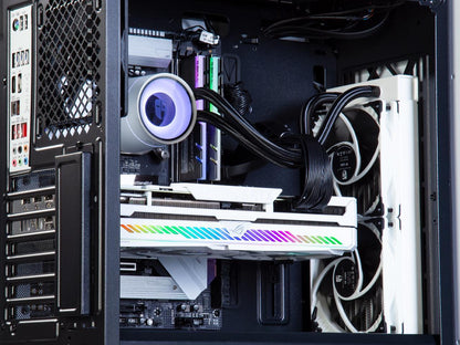 ABS Gladiator Gaming PC - Intel i7 10700K - ASUS ROG STRIX 3070 O8G White - G.Skill TridentZ RGB 16GB DDR4 3200MHz - 1TB Intel M.2 NVMe SSD - 240MM RGB AIO White Cooler