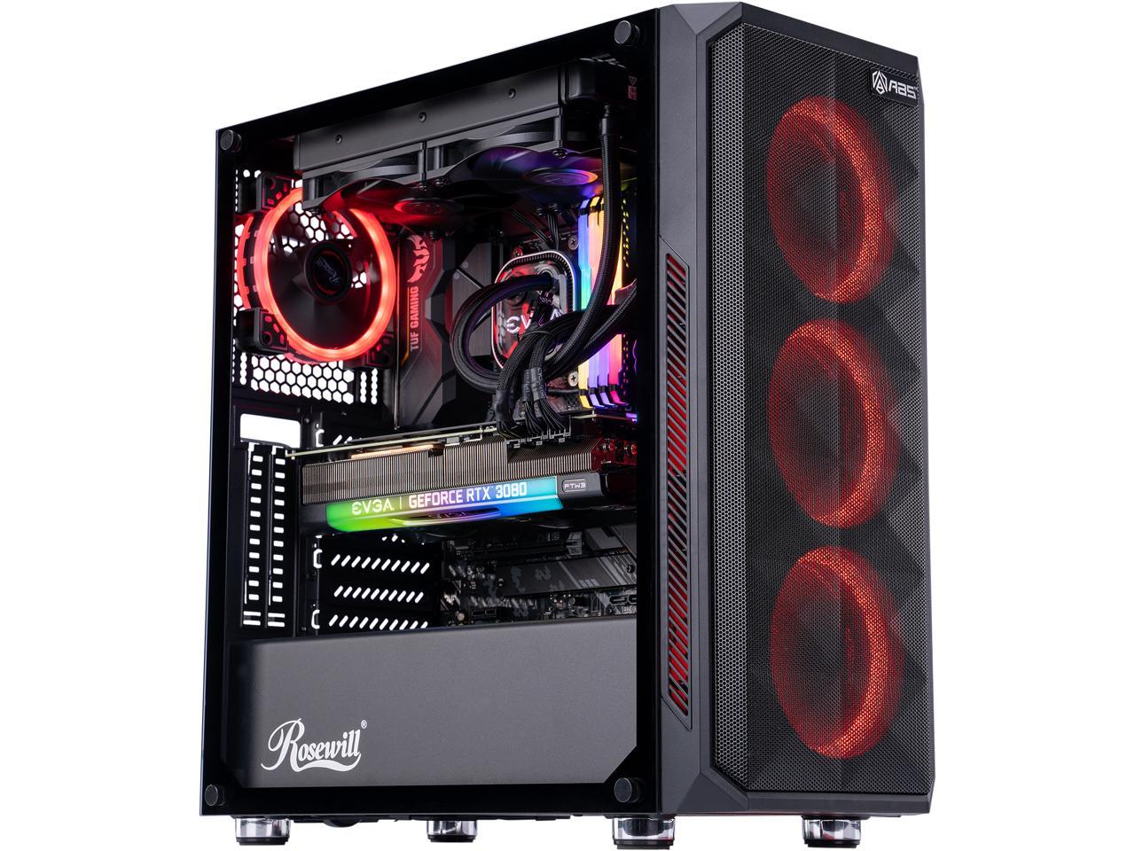 ABS Gladiator Gaming PC - Ryzen 9 5900X - EVGA GeForce RTX 3080 FTW3 Ultra Gaming - CORSAIR Vengeance RGB 32GB DDR4 3600MHz - 1TB Intel M.2 NVMe SSD - EVGA CLC 240MM AIO