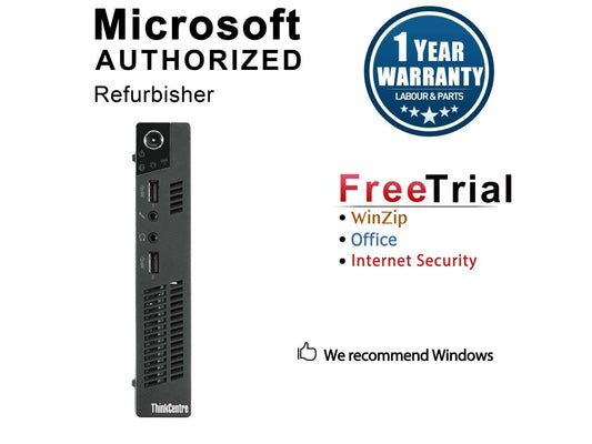 Refurbished Lenovo ThinkCentre M73 Tiny Pentium G3220T 2.60 GHz / 8 GB DDR3 / 500 GB HDD / WIFI / Windows 10 Professional 64 Bit