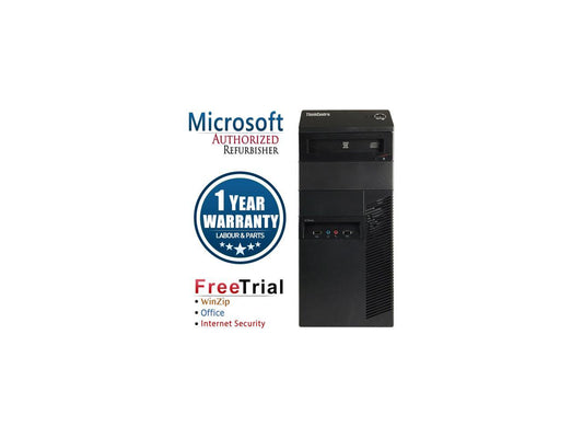 Refurbished Lenovo ThinkCentre M82 Tower Intel Core i5 3470 3.2G / 8G DDR3 / 240G SSD+2TB / DVD / Windows 10 Professional 64 Bit / 1 Year Warranty