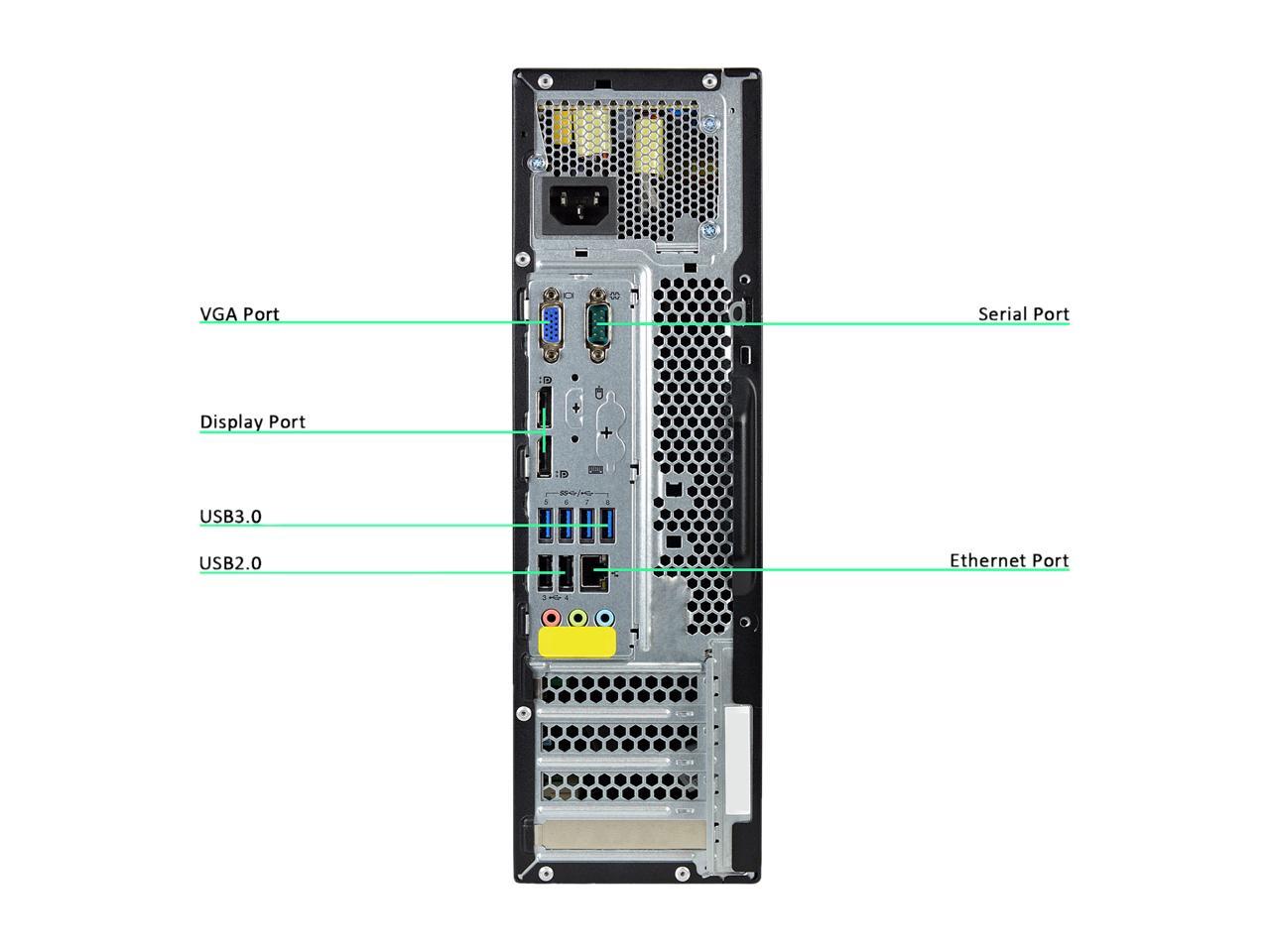 Lenovo Desktop PC M93P Intel Core i5 4th Gen 4570 (3.20 GHz) 8 GB 500 GB HDD Windows 10 Pro 64-Bit