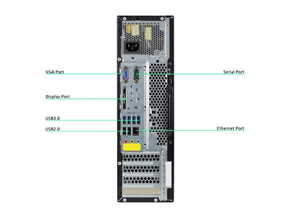 Lenovo Desktop PC M93P Intel Core i5 4th Gen 4570 (3.20 GHz) 8 GB 500 GB HDD Windows 10 Pro 64-Bit