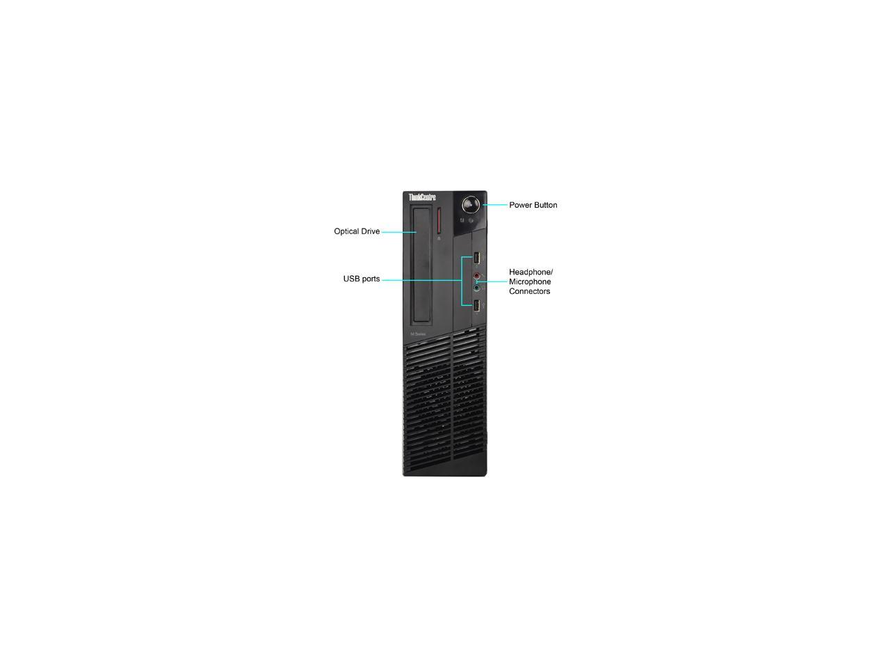 Lenovo Desktop Computer M82 Intel Core i5 3470 (3.20 GHz) 8 GB 1 TB HDD Windows 10 Pro 64-Bit