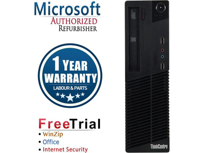 Lenovo Desktop Computer ThinkCentre M71E-SFF Intel Core i3 3.10 GHz 4 GB DDR3 250 GB HDD Intel HD Graphics 2000 Windows 10 Pro 64-bit