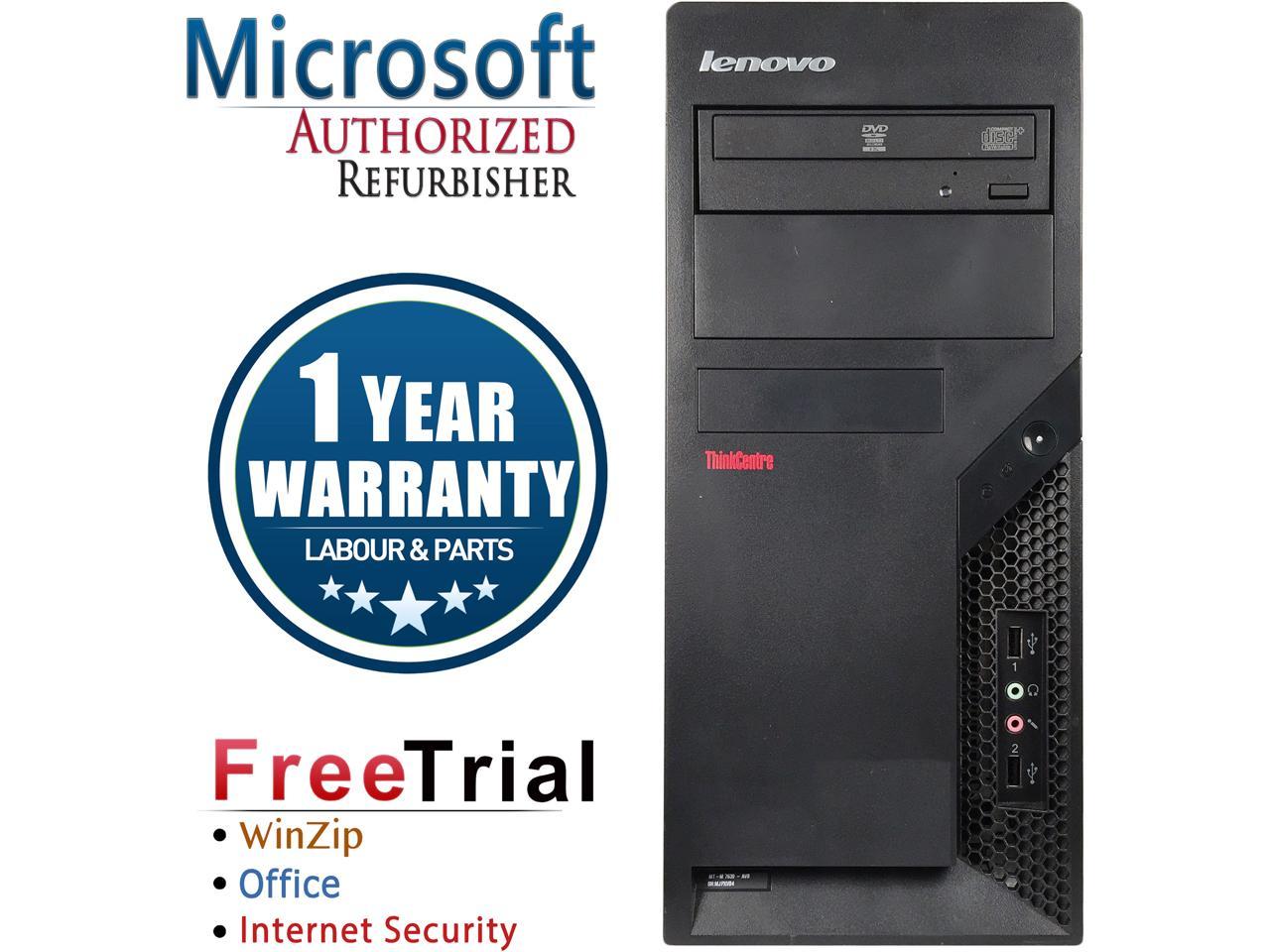 Lenovo Desktop Computer ThinkCentre M58P-TW Core 2 Duo E8400 (3.00 GHz) 4 GB DDR3 2 TB HDD Intel GMA 4500 Windows 10 Pro 64-bit
