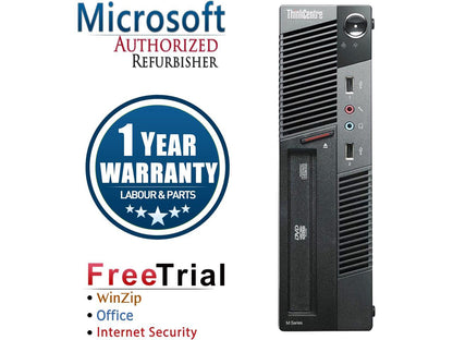 Lenovo Desktop Computer ThinkCentre M90P Intel Core i3 1st Gen 530 (2.93 GHz) 4 GB DDR3 250 GB HDD Intel HD Graphics Windows 10 Pro 64-bit