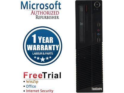 Lenovo Desktop Computer ThinkCentre M73-SFF Intel Core i3 4th Gen 4130 (3.40 GHz) 8 GB DDR3 1 TB HDD Intel HD Graphics 4400 Windows 10 Pro Multi-Language, English / Spanish