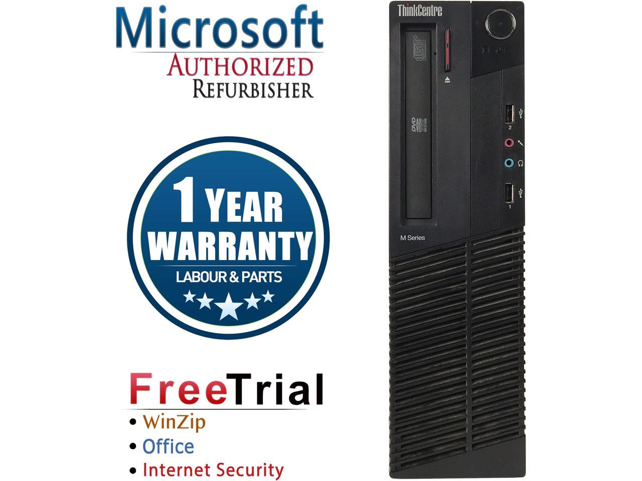 Lenovo Desktop Computer ThinkCentre M91P-SFF Intel Core i5 2nd Gen 2400 (3.10 GHz) 8 GB DDR3 1 TB HDD Intel HD Graphics 2000 Windows 10 Pro Multi-Language, English / Spanish