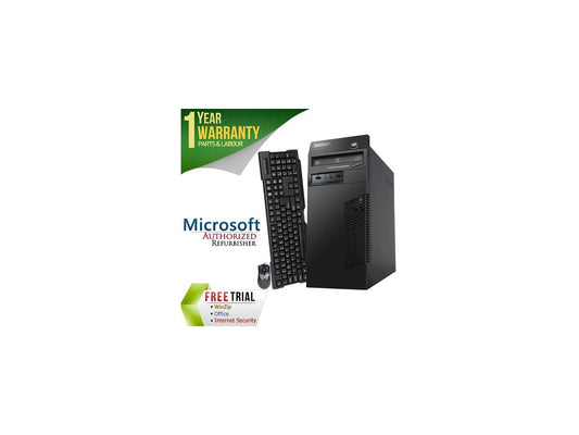 Refurbished Lenovo M73 Tower Intel Core i5 4570 3.2G / 8G DDR3 / 2TB / DVD / Windows 7 Professional 64 Bit / 1 Year Warranty