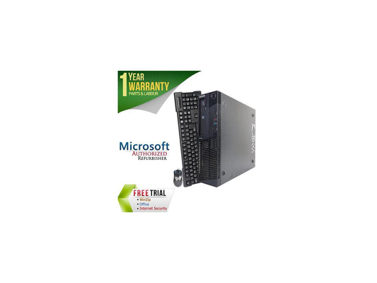 Refurbished Lenovo ThinkCentre M81 Desktop SFF Intel Core i5 2400 3.1G/ 4G DDR3 / 250G / DVD / Windows 7 Professional 64 Bit / 1 Year Warranty