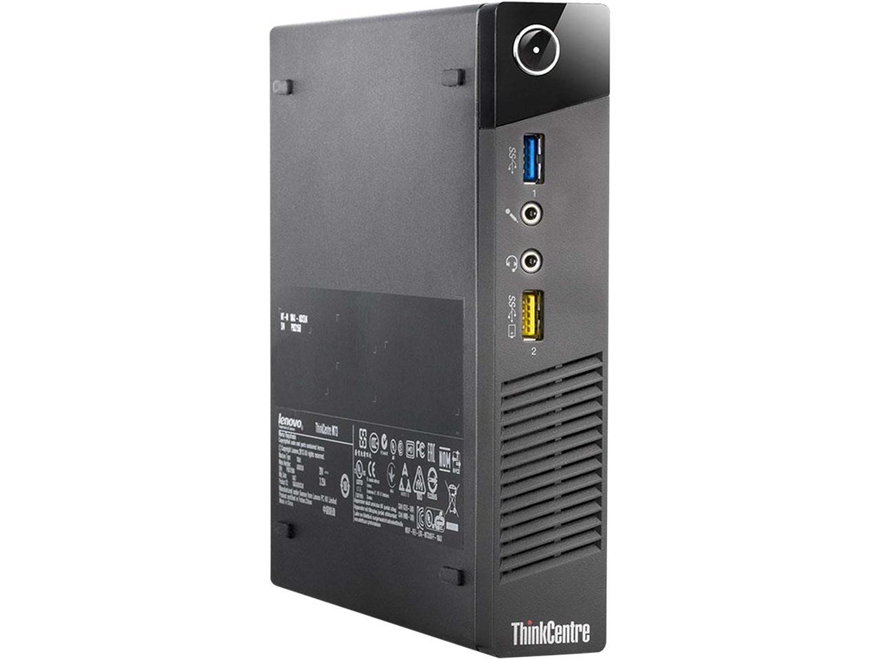 Lenovo Desktop Computer ThinkCentre M73 Intel Core i3 4th Gen 4130T (2.90 GHz) 4 GB DDR3 250 GB HDD Intel HD Graphics 4400 Windows 10 Pro 64-bit
