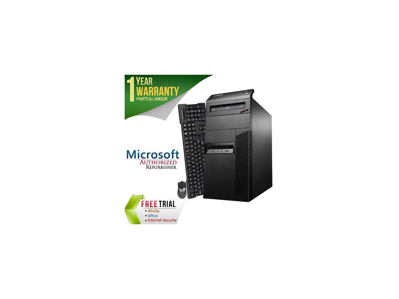 Lenovo Desktop Computer ThinkCentre M83 Intel Core i7 4th Gen 4770 (3.40 GHz) 8 GB DDR3 1 TB HDD Intel HD Graphics 4600 Windows 7 Professional 64-bit