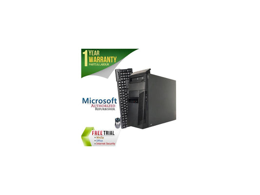 Refurbished Lenovo ThinkCentre M92P Desktop Tower Intel Core i5 3470 3.4G / 8G DDR3 / 2TB / DVD / Windows 7 Professional 64 Bit / 1 Year Warranty