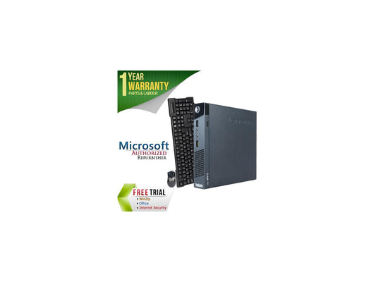 Refurbished Lenovo ThinkCentre M93 Tiny Desktop Intel Core i7 4765T 2G/ 8G DDR3 / 320G / Windows 7 Professional 64 Bit / 1 Year Warranty