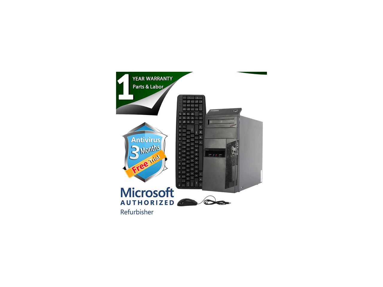 Lenovo Desktop Computer M90P Intel Core i5 1st Gen 650 (3.20 GHz) 4 GB DDR3 250 GB HDD Windows 7 Professional 64-bit