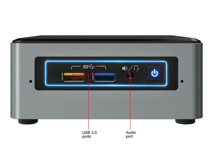 Intel Desktop Computer NUC Kit BOXNUC6CAYSAJ Celeron J3455 (1.50 GHz) 2 GB DDR3L 32 GB eMMC Intel HD Graphics 500 Windows 10 Home 64-bit