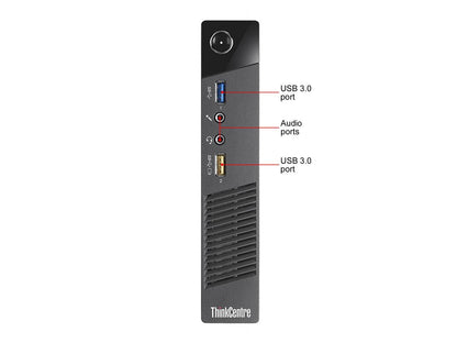 Refurbished Lenovo Grade A ThinkCentre M73 Tiny PC Intel Core i3-4130T 2.9 GHz 4 GB DDR3 240 GB SSD WiFi Window 10 Home 64-Bit (Multi-Language) 1 Year Warranty