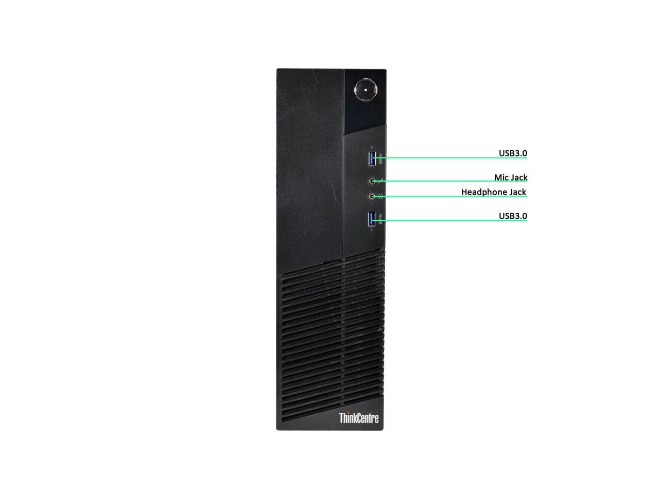 Lenovo Desktop Computer M93P-SFF Intel Core i5 4570 (3.2GHz) 8 GB 240 GB SSD Windows 10 Pro