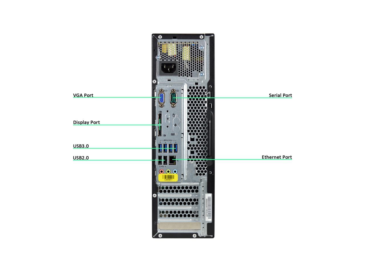 Lenovo Desktop Computer M93P-SFF Intel Core i5 4570 (3.2GHz) 8 GB 240 GB SSD Windows 10 Pro