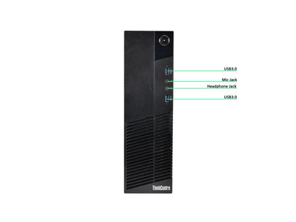 Lenovo Desktop Computer M93P-SFF Intel Core i5 4570 (3.2GHz) 16 GB 480 GB SSD Windows 10 Pro