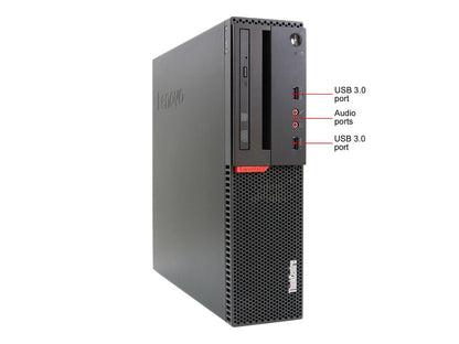 Lenovo Desktop Computer M900-SFF Intel Core i5 6th Gen 6500 (3.20 GHz) 16 GB 240 GB SSD Intel HD Graphics 530 Windows 10 Pro 64-bit