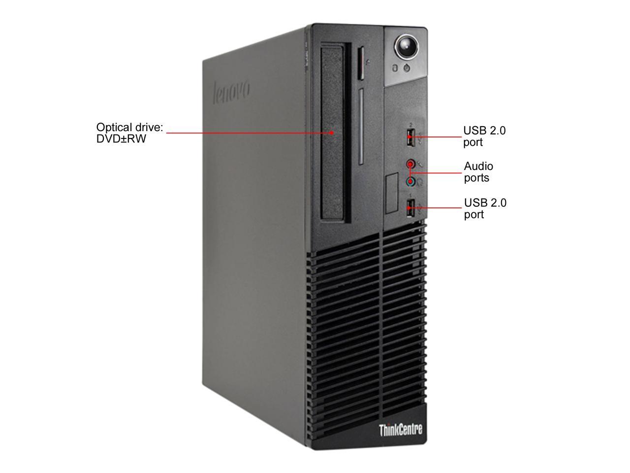 Lenovo Desktop Computer M72E-SFF Intel Core i5 3rd Gen 3470 (3.20 GHz) 8 GB DDR3 240 GB SSD Intel HD Graphics 2500 Windows 10 Pro 64-bit