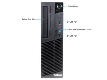 Lenovo Desktop Computer M70e-SFF Core 2 Duo 2.93 GHz 4 GB 250 GB HDD Windows 10 Home 64-bit