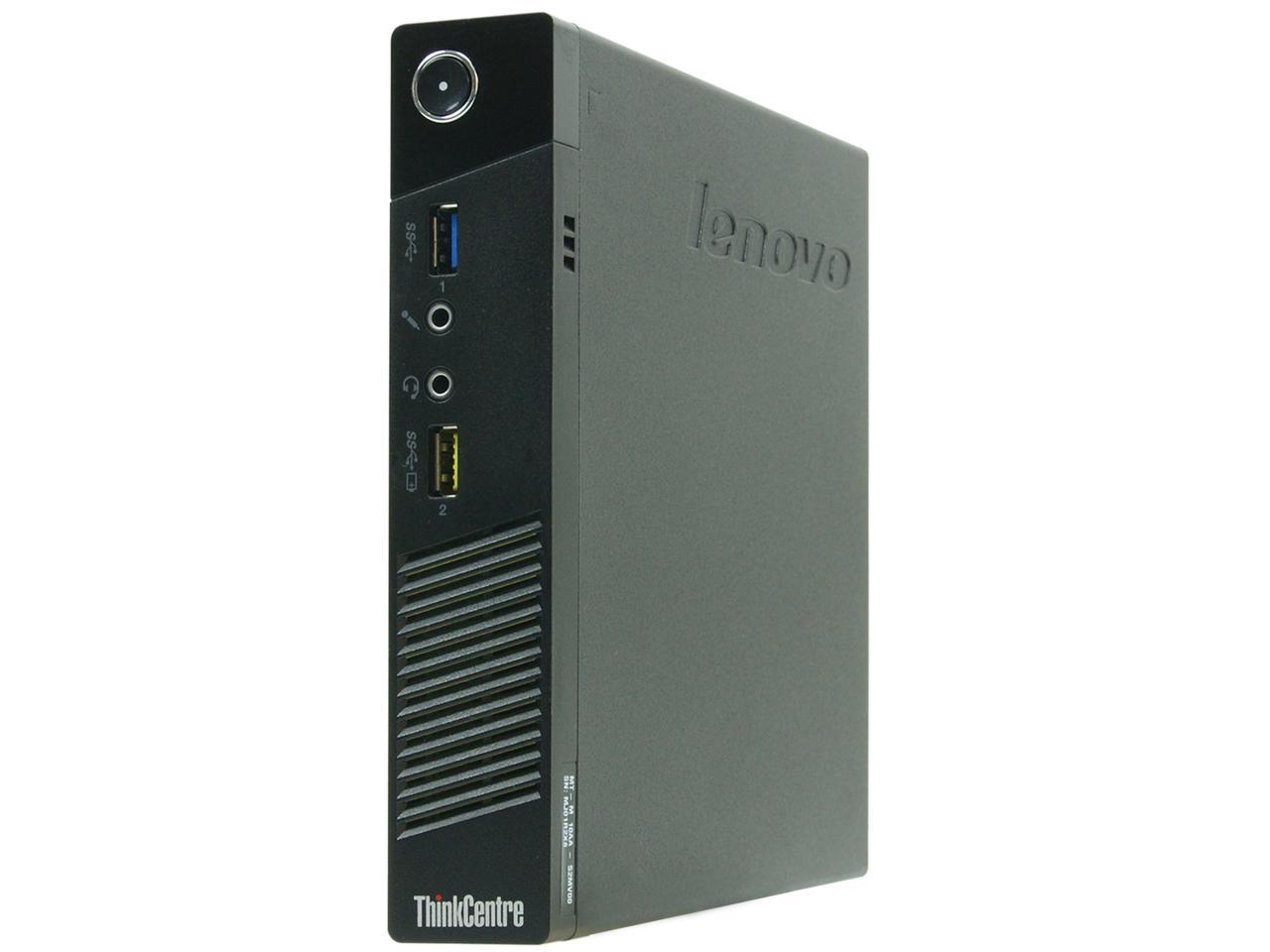 Lenovo Desktop Computer M93P-TINY Intel Core i5 4th Gen 4590T (2.00 GHz) 8 GB DDR3 256 GB SSD Intel HD Graphics 4600 Windows 10 Pro 64-bit