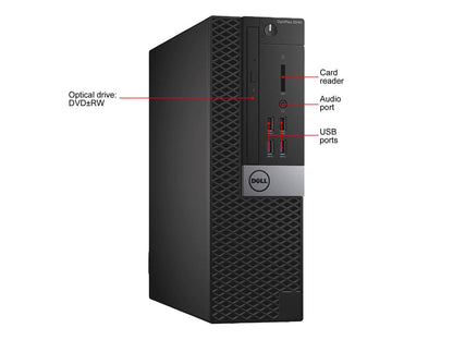Dell Grade A OptiPlex 5040 SFF Intel Core i5 6500 (3.20 GHz) 12 GB RAM 1 TB SSD DVDRW WIFI BT Windows 10 Home (Multi-language)