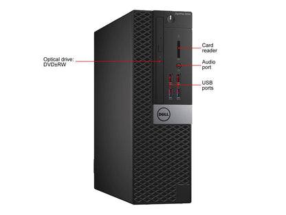 Dell Grade A OptiPlex 5040 SFF Intel Core i5 6500 (3.20 GHz) 12 GB RAM 2 TB HDD DVDRW WIFI BT Windows 10 Home (Multi-language)