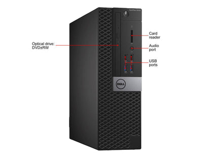 Dell Grade A OptiPlex 5040 SFF Intel Core i5 6500 (3.20 GHz) 16 GB RAM 3 TB HDD DVDRW WIFI BT Windows 10 Pro (Multi-language)