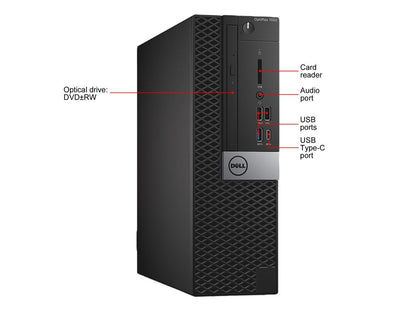 Dell Grade A OptiPlex 7050 SFF Intel Core i7 6700 (3.40 GHz) 12 GB RAM 3 TB HDD DVDRW WIFI BT Windows 10 Pro (Multi-language)