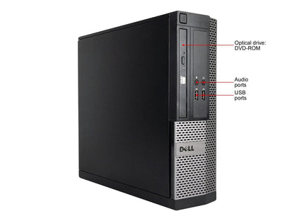 DELL Desktop Computer OptiPlex 3020 Intel Core i5 4th Gen 4590 (3.30 GHz) 8 GB DDR3 1 TB HDD Intel HD Graphics 4600 Windows 10 Home 64-bit Multi-language