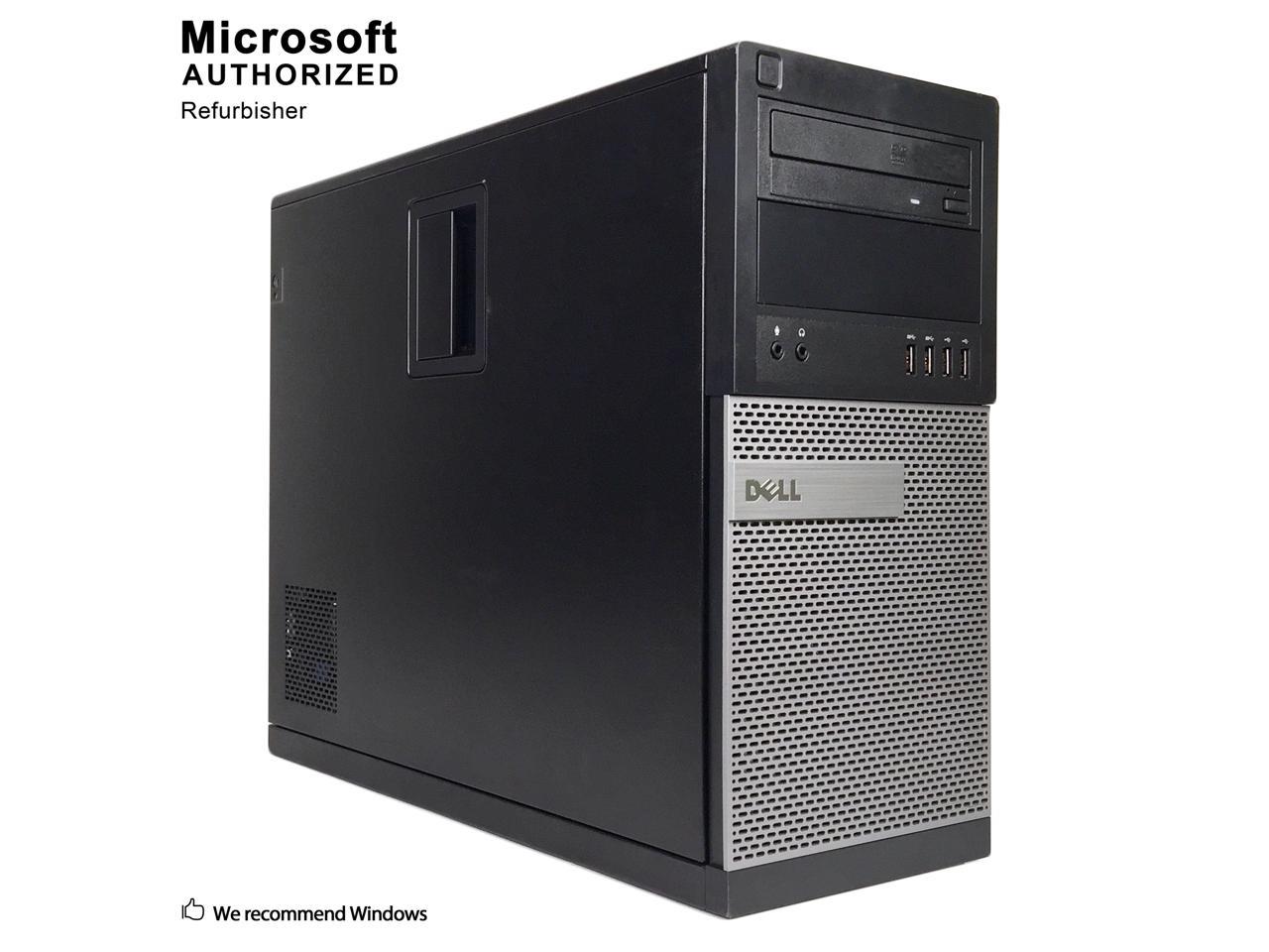 Refurbished Dell Grade A OptiPlex 7020 Tower, Intel Core I5-4590 (3.3 GHz), 12GB DDR3, 1TB HDD, DVD, USB WIFI Adapter, USB Bluetooth 4.0 Adapter, Win 10 Pro 64 bits (EN/ES), 1 Year Warranty
