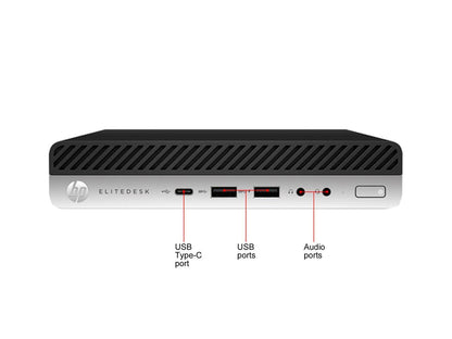 HP EliteDesk 800 G5 - Intel Core i5-9500T (2.20 GHz) - 8 GB DDR4 - 256 GB SSD - Intel UHD Graphics 630 - Windows 10 Pro – Mini Desktop PC (7LL88UT#ABA)