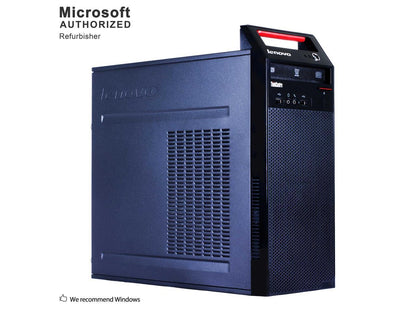 Refurbished Lenovo ThinkCentre E73 Tower Intel Core i3 4130 3.40 GHz / 12 GB DDR3 / 3TB HDD / DVD / WIFI / HDMI Cable / Bluetooth 4.0 / VGA / DP / Windows 10 Professional 64 Bits / 1 Year Warranty